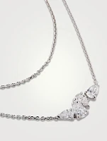 Serti Sur Vide White Gold Layered Necklace With Diamonds
