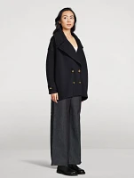 Pebble Double-Breasted Peacoat