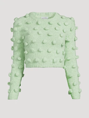 Bauble-Trimmed Cropped Sweater