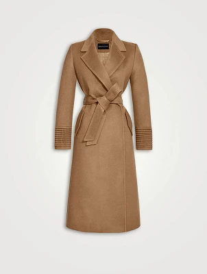 Belted Baby Alpaca Wool Wrap Coat