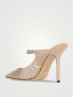 Bing Suede And Crystal Mesh Mules