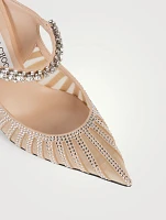 Bing Suede And Crystal Mesh Mules