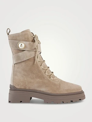Noemi Suede Combat Boots