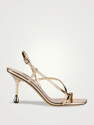 Etana Metallic Leather Slingback Sandals