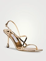 Etana Metallic Leather Slingback Sandals