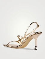 Etana Metallic Leather Slingback Sandals