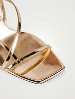 Etana Metallic Leather Slingback Sandals