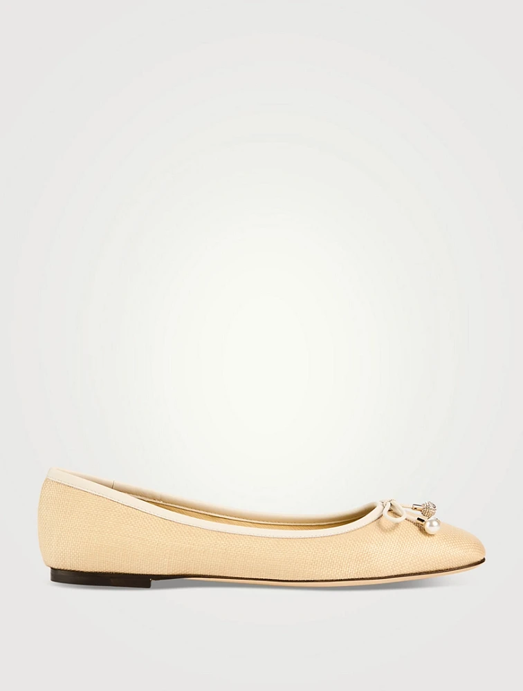 Elme Raffia Ballet Flats