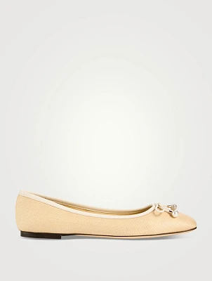 Elme Raffia Ballet Flats