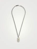 Silver Razor Blade Pendant Necklace