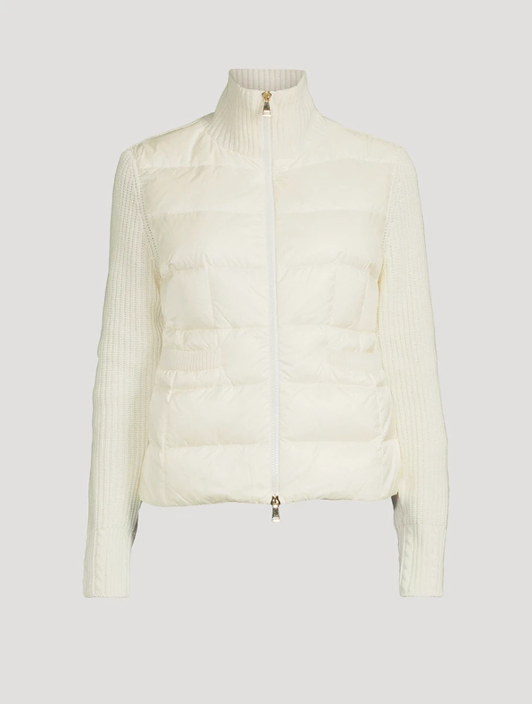 Padded Wool Down Cardigan