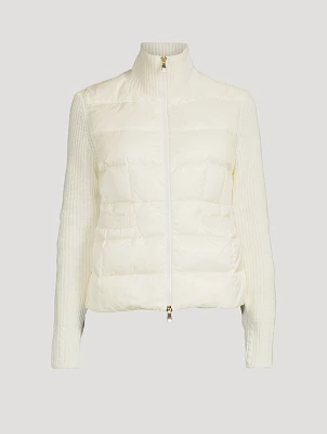 Padded Wool Down Cardigan