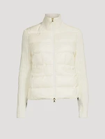 Padded Wool Down Cardigan