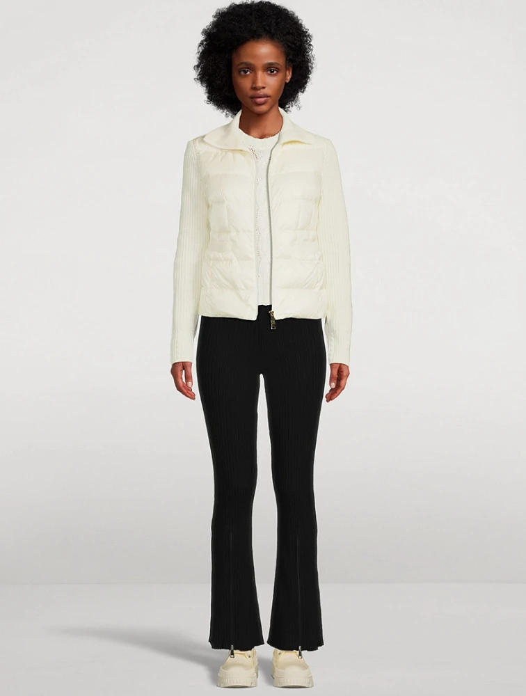 Padded Wool Down Cardigan