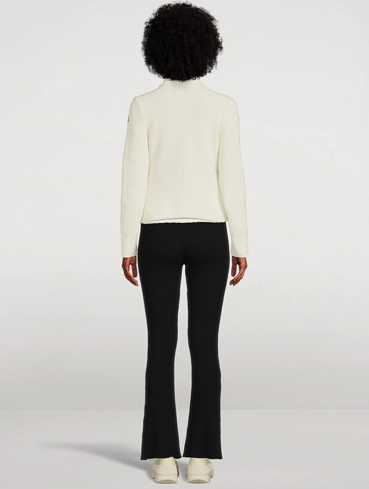Padded Wool Down Cardigan