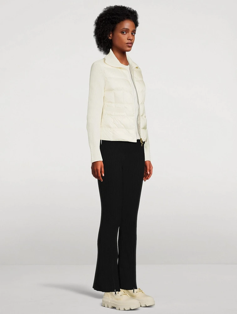 Padded Wool Down Cardigan