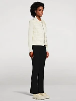 Padded Wool Down Cardigan