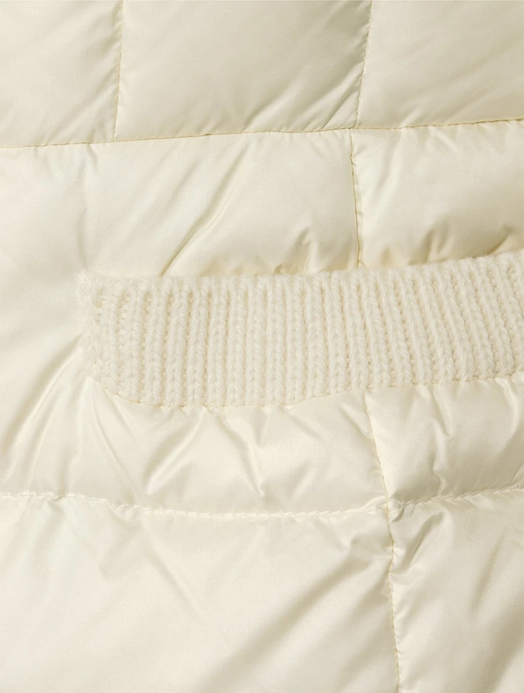 Padded Wool Down Cardigan