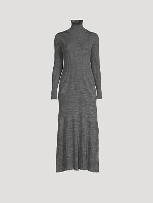Ribbed Wool Sweater Dress