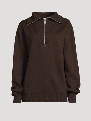 Half-Zip Wool Sweater