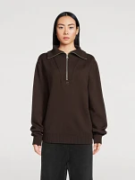 Half-Zip Wool Sweater