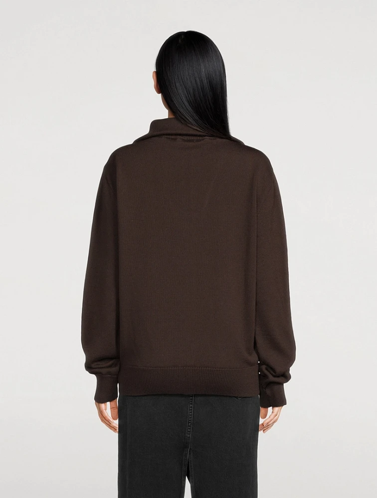 Half-Zip Wool Sweater