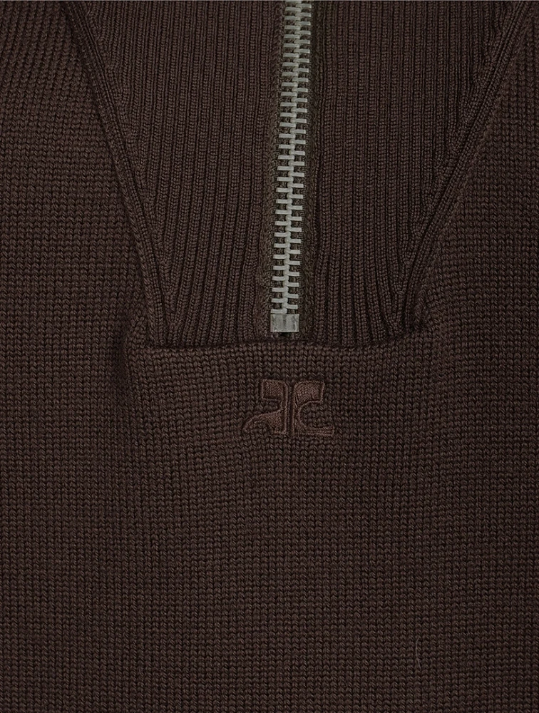 Half-Zip Wool Sweater
