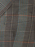 Cropped Blazer Plaid Print