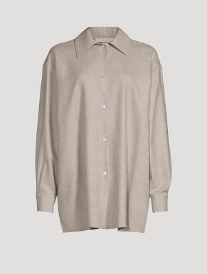 Komako Wool Cashmere Flannel Shirt