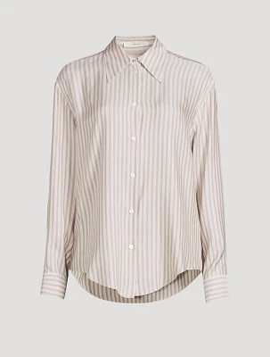 Striped Silk Twill Shirt