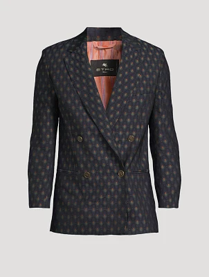 Double-Breasted Blazer Floral Liberty Print