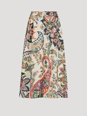 Midi Skirt Paisley Print