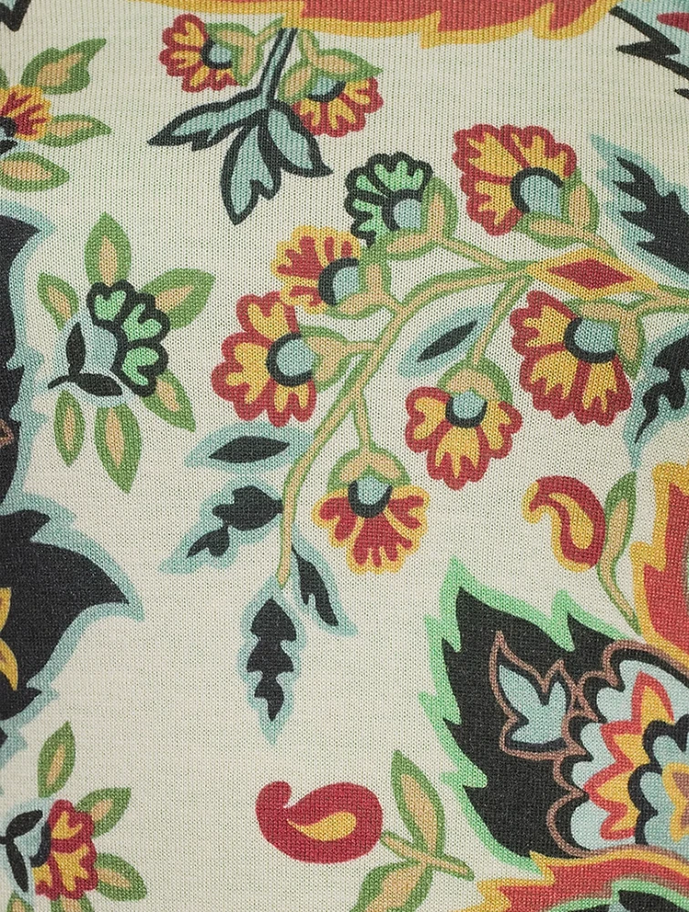 Paisley Jacquard Silk Cashmere Sweater