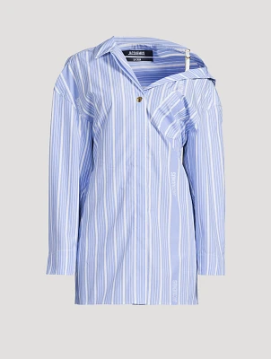 The Mini Shirt Dress Stripe Print