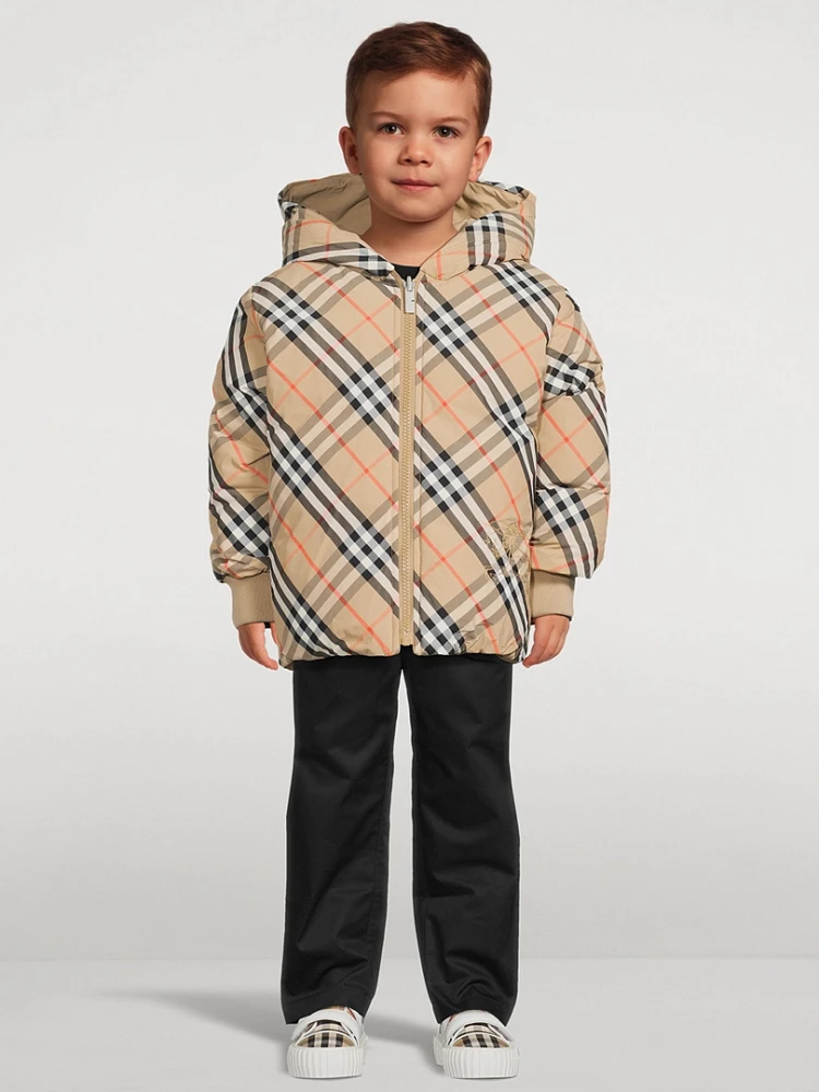 Reversible Check Down Jacket