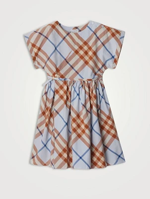 Check Wrap Dress
