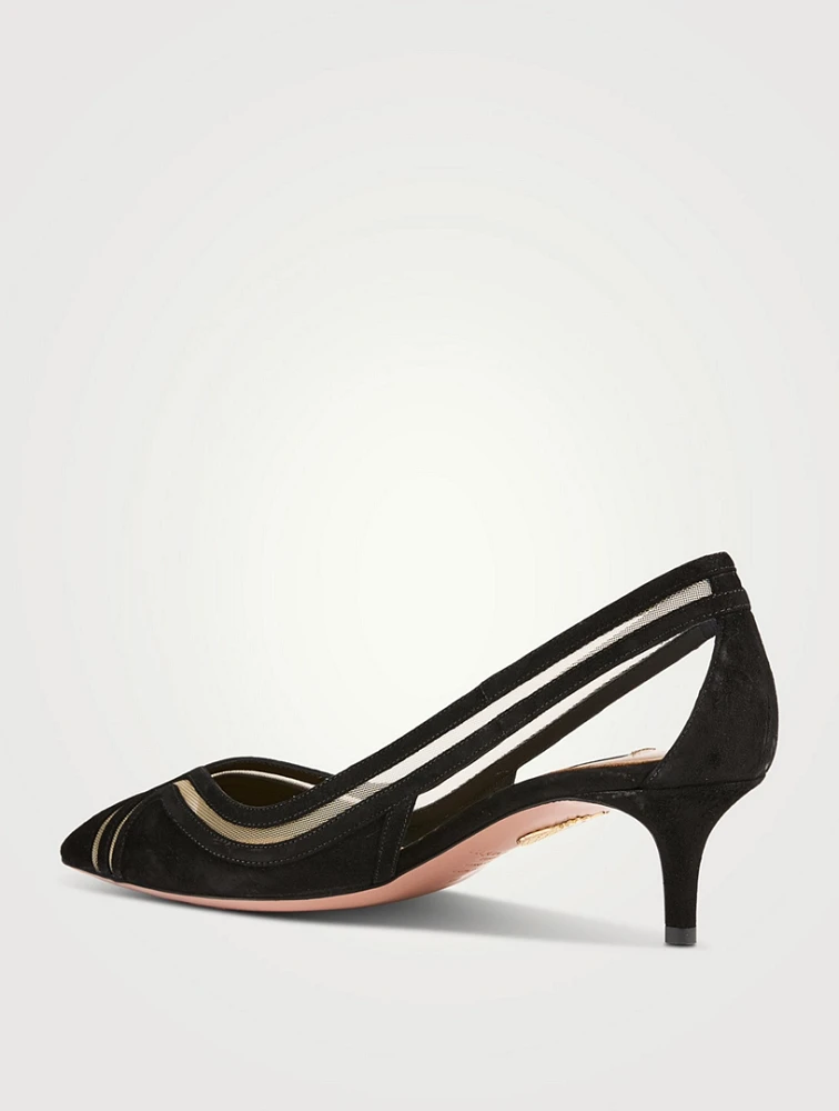 Vila Suede And Mesh Pumps