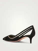 Vila Suede And Mesh Pumps