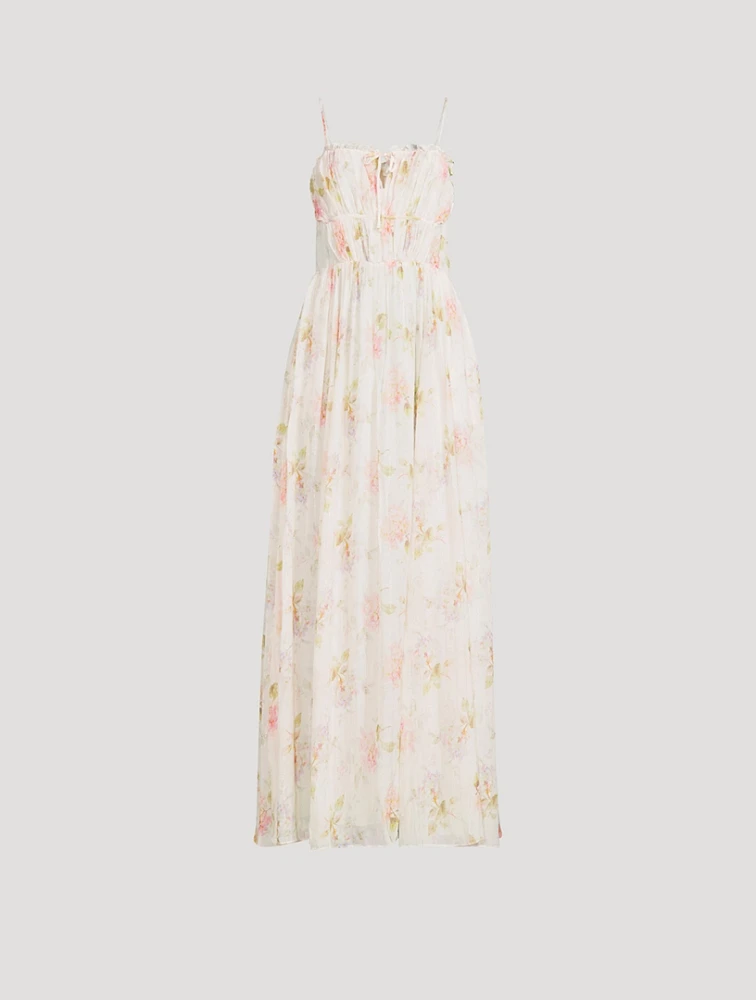 Santee Chiffon Maxi Dress Floral Print