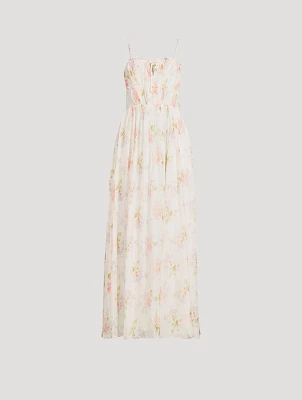 Santee Chiffon Maxi Dress Floral Print