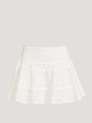 Colella Pointelle Mini Skirt