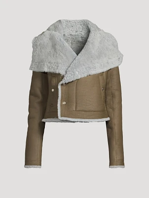 Porterville Naska Shearling And Leather Biker Jacket
