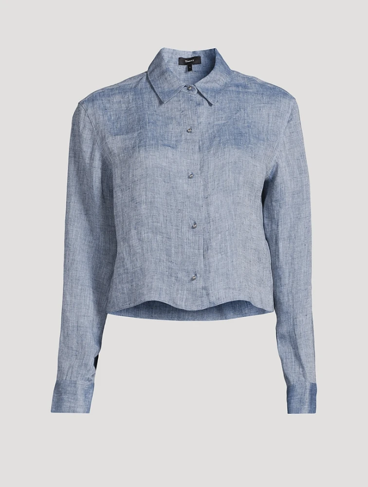 Cropped Chambray Shirt