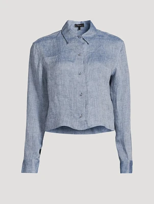 Cropped Chambray Shirt