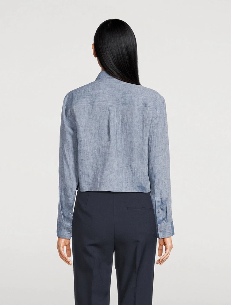 Cropped Chambray Shirt