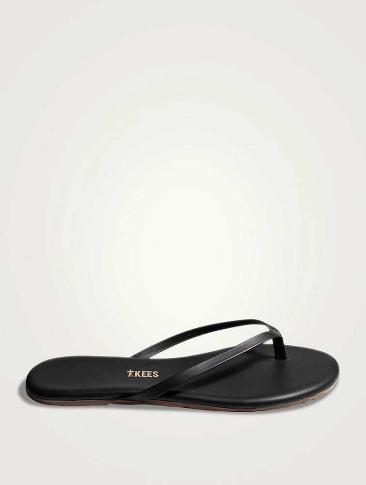 Lily Liners Leather Flip-Flops