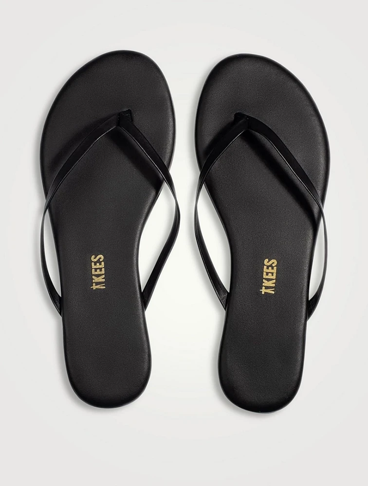 Lily Liners Leather Flip-Flops