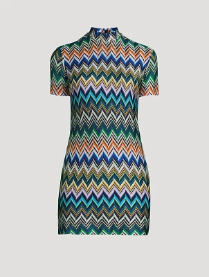 Mini Dress Zig Zag Print