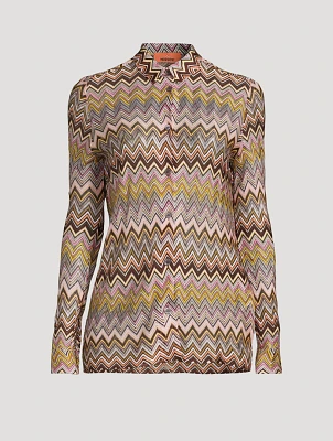 Raschel Shirt Zig Zag Print