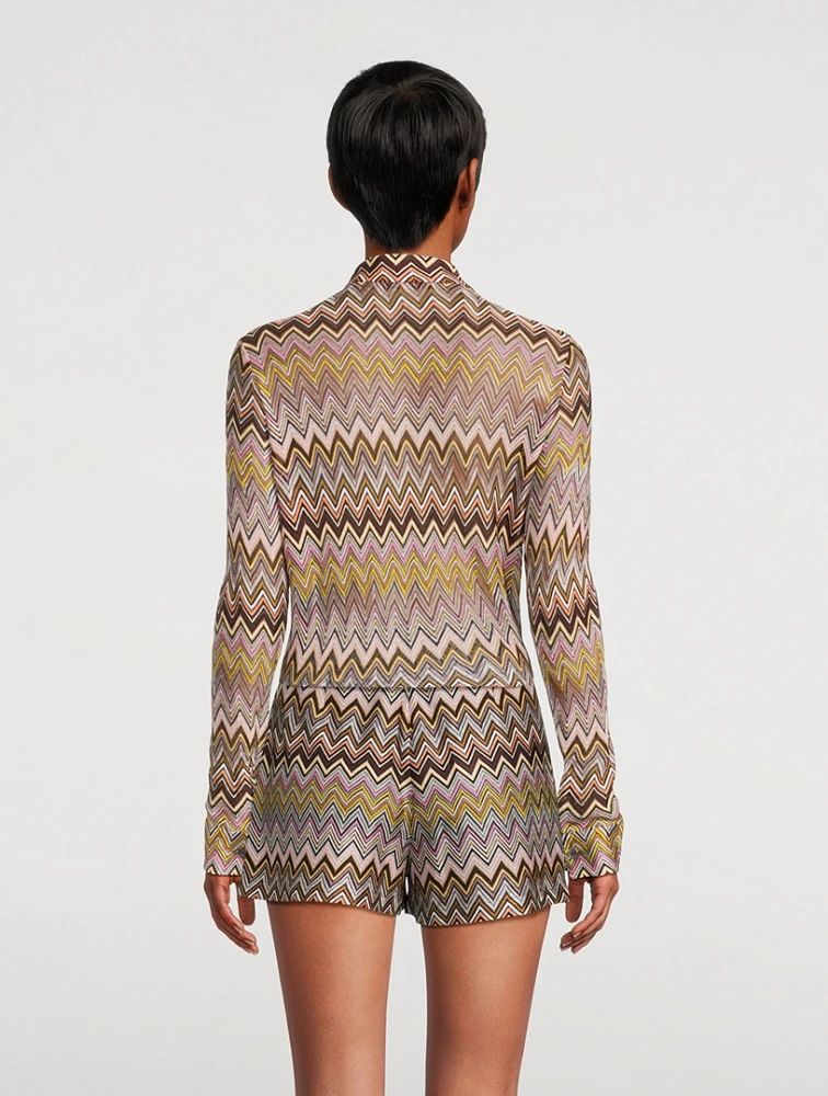 Raschel Shirt Zig Zag Print